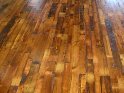 Reclaimed Yellow Pine Distressed with Waterlox Tung Oil & Finish