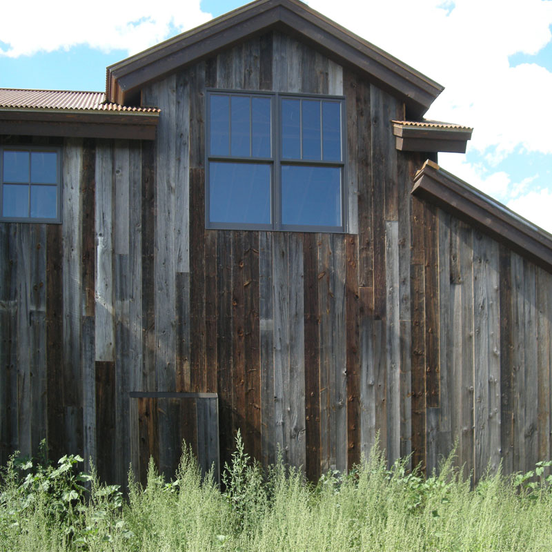 wide plank reclaimed weathered siding