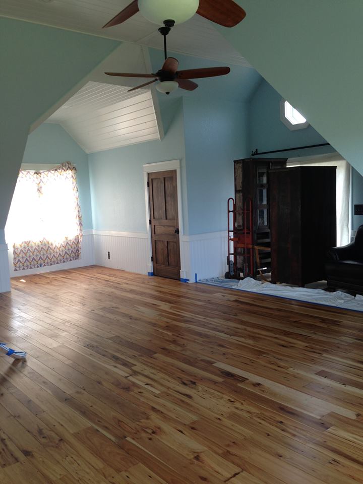 wide plank reclaimed hickory flooring