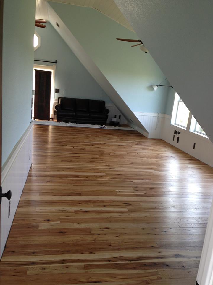 wide plank reclaimed hickory flooring