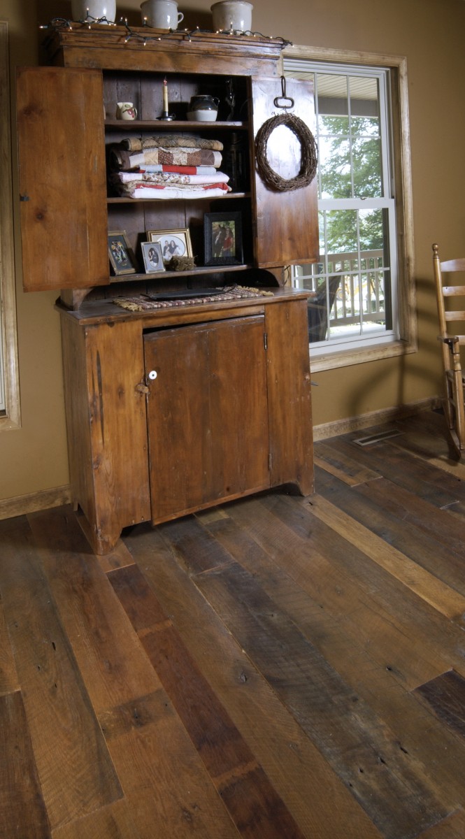 wide plank reclaimed oak flooring