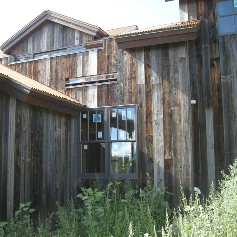 wide plank reclaimed weathered siding