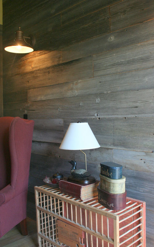 wide plank reclaimed weathered siding