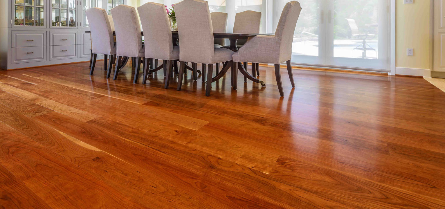 wide plank cherry flooring