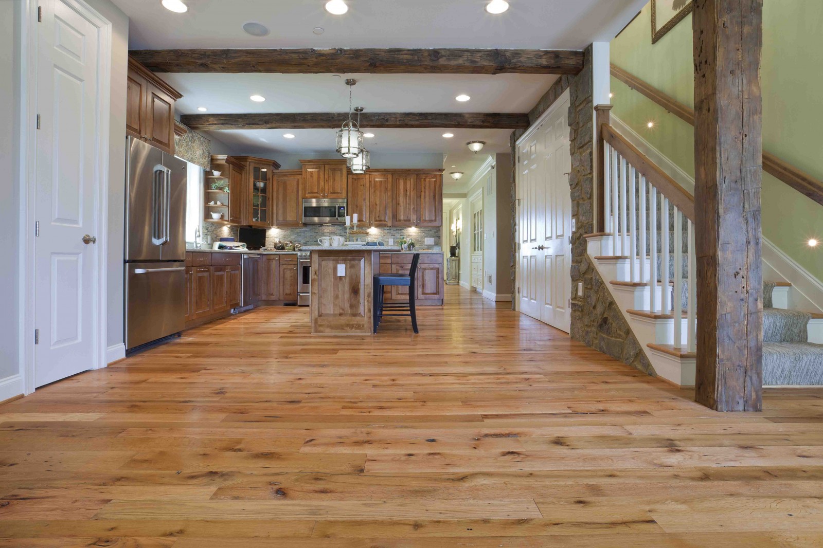 wide plank reclaimed oak remilled flooring