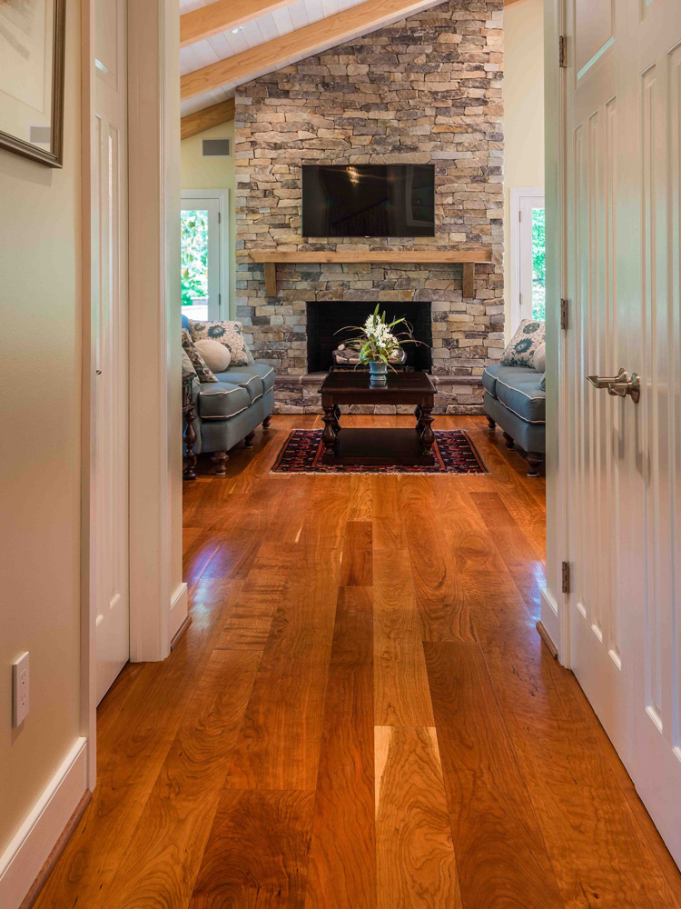 wide plank cherry flooring